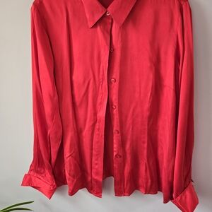 Worthington 100% Silk Red Blouse♥️♥️♥️♥️♥️large